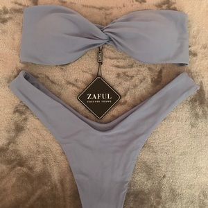Twist Front Bandeau Thong Kini 💙
